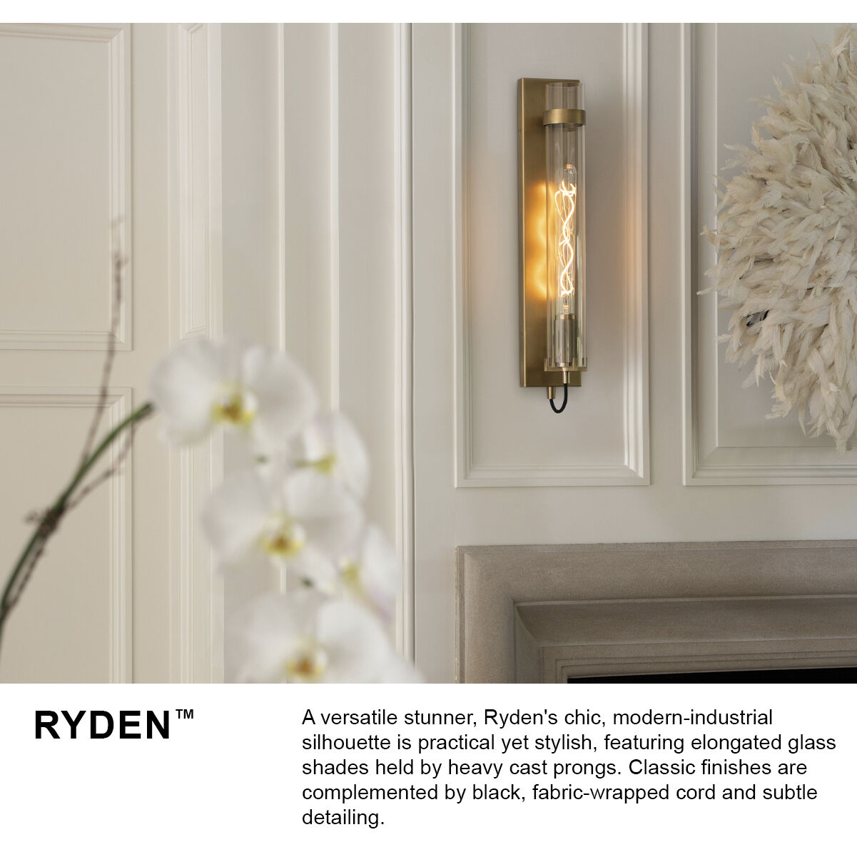 Ryden LED 5 inch Black Indoor Wall Sconce Wall Light