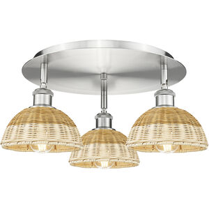 Ballston Bristol Natural II 3 Light 19.25 inch Flush Mount