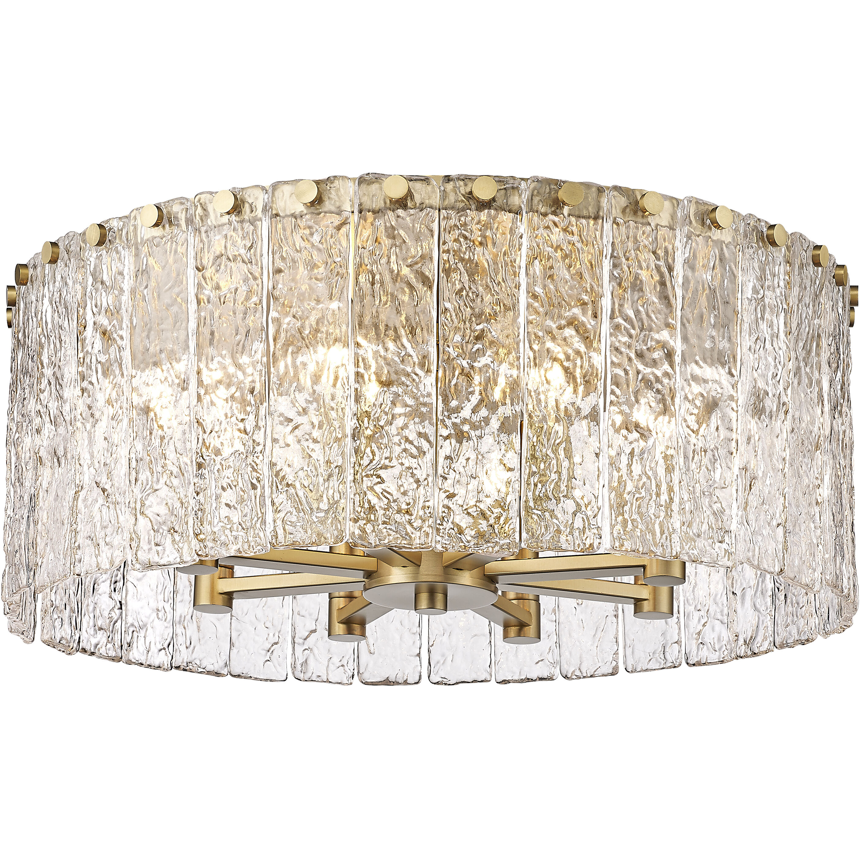 Glacier 8 Light 20.75 inch Modern Gold Flush Mount Ceiling Light