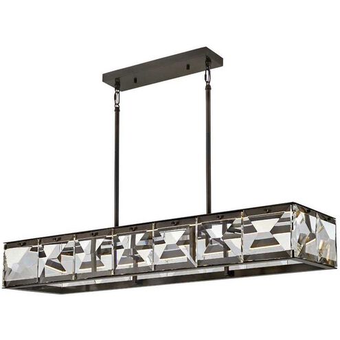 Jolie LED 45.25 inch Black Oxide Chandelier Ceiling Light, Linear & Oval