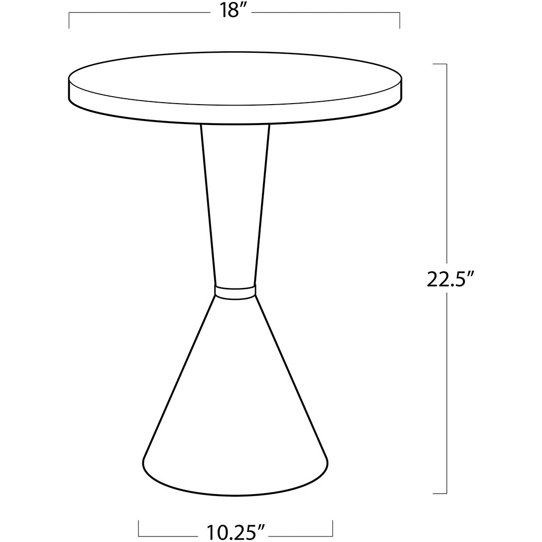 Gabe 22 X 18 inch Cognac Accent Table