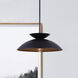 Ziva 1 Light 18 inch Matte Black Pendant Ceiling Light