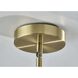 Zoe 3 Light 25.5 inch Antique Brass Chandelier Ceiling Light