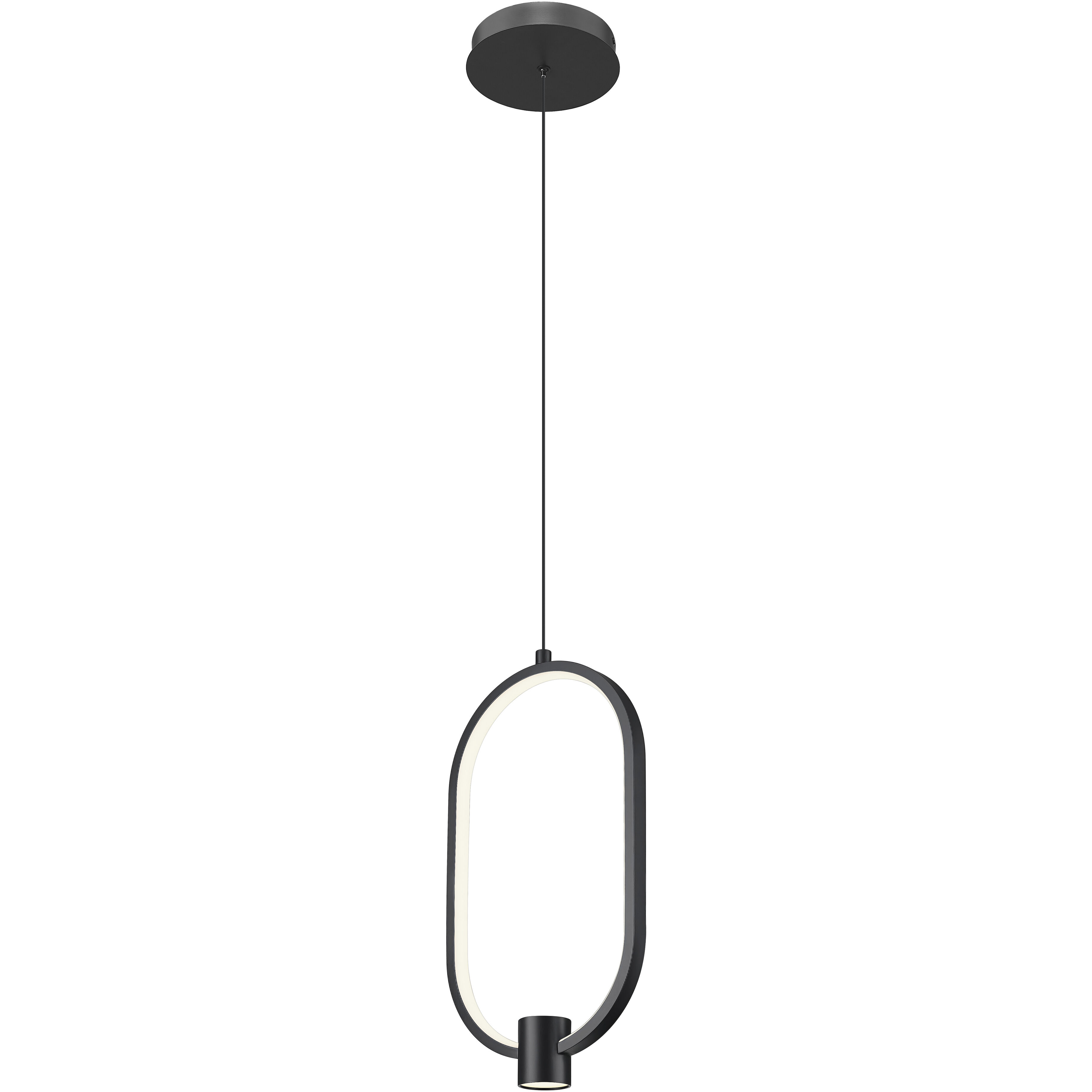 Saros Pendant Ceiling Light in Matte Black, LED