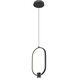 Saros Pendant Ceiling Light in Matte Black, LED
