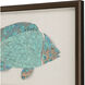 Ocean Wonder Turquoise and Metallic Framed Art