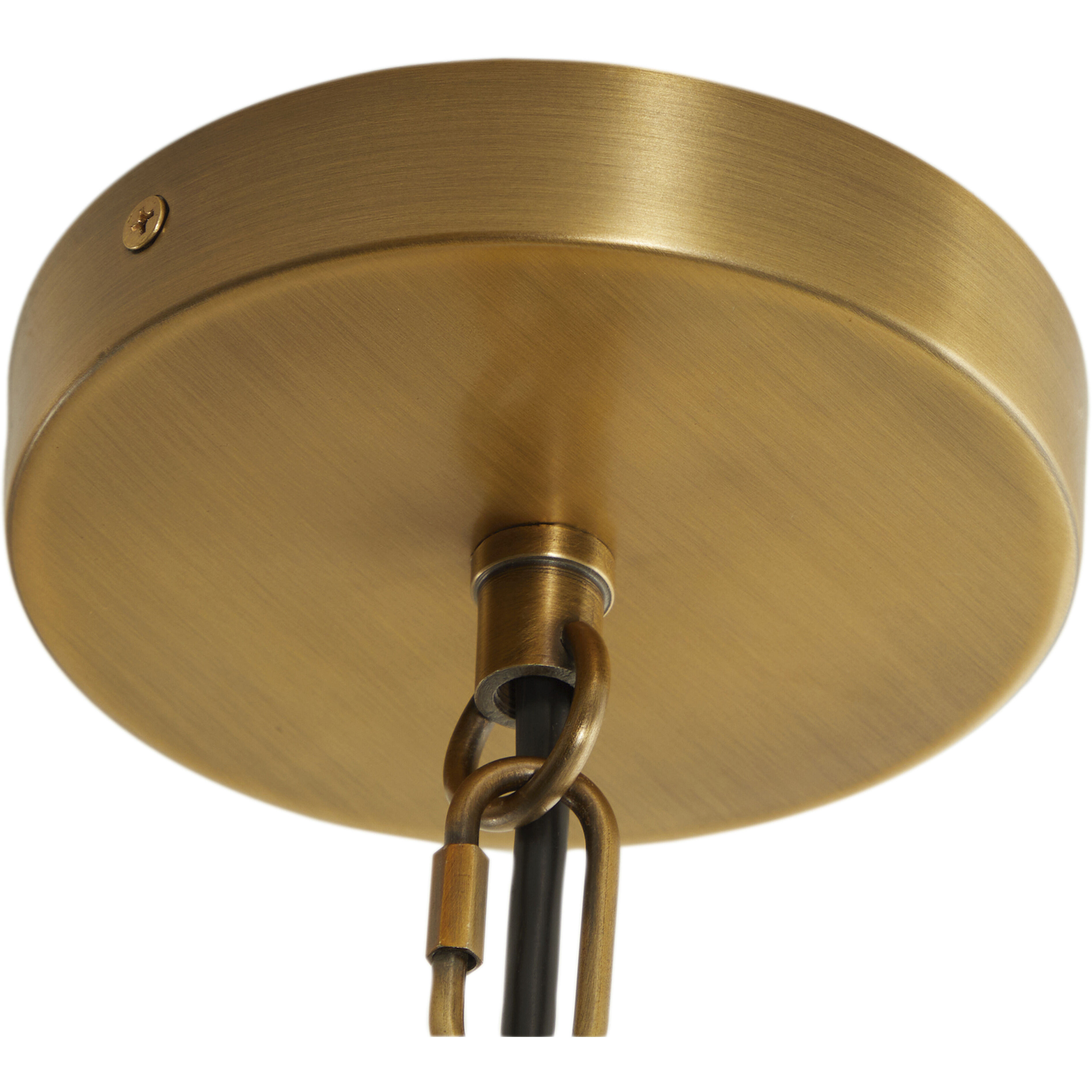Mariana 4 Light 26.5 inch Brushed Antique Brass and Dark Brown Leather Pendant Ceiling Light