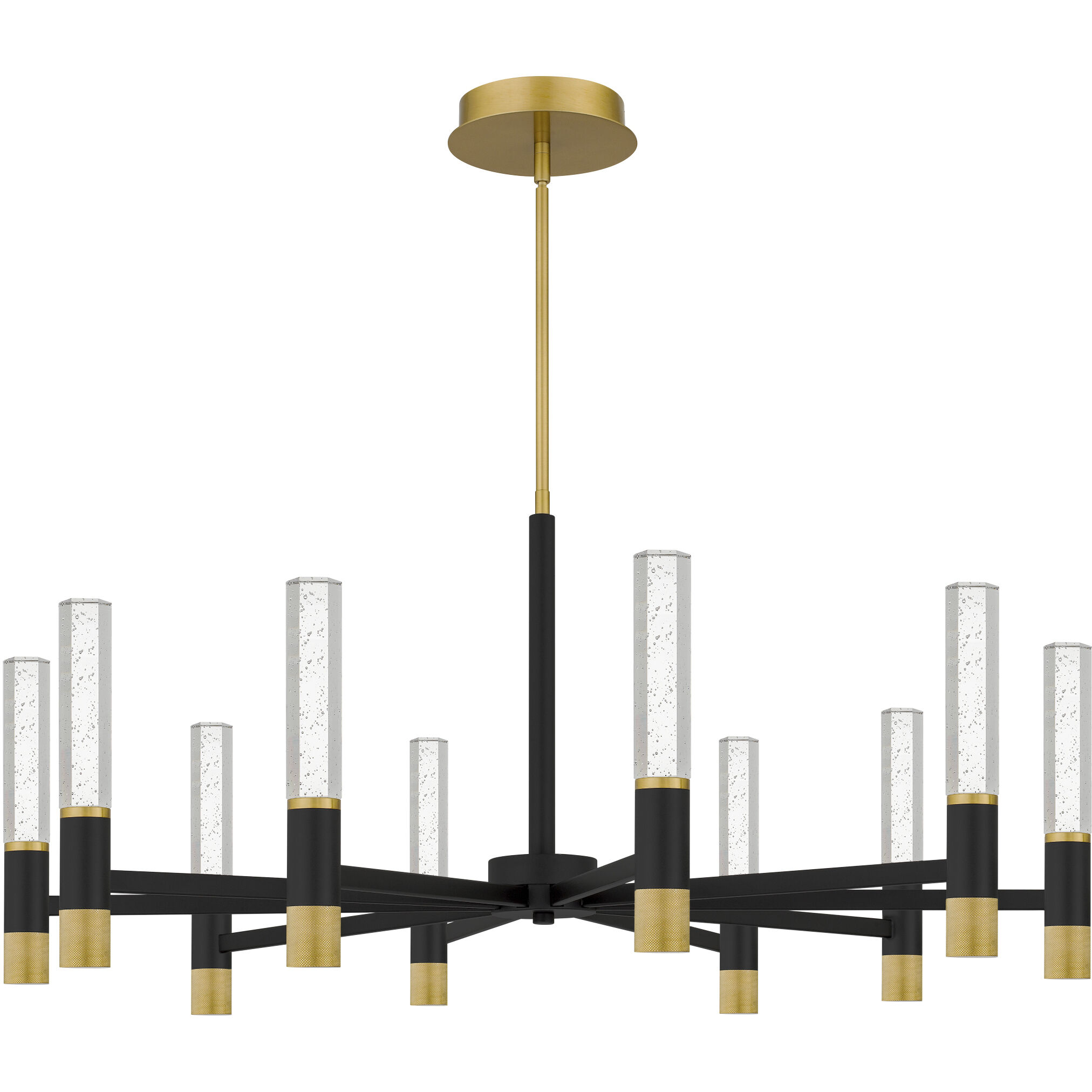 Davies 10 Light 40 inch Brushed Gold Chandelier Ceiling Light
