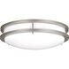 Mahone LED 14.5 inch Painted Brushed Nickel Flush Mount Ceiling Light, Medium