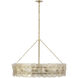 Julie Neill Gianna LED 35.75 inch Hand-Rubbed Antique Brass Ring Chandelier Ceiling Light