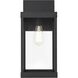 Peter 1 Light 18 inch Black Outdoor Wall Sconce