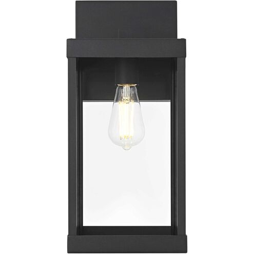 Peter 1 Light 18 inch Black Outdoor Wall Sconce