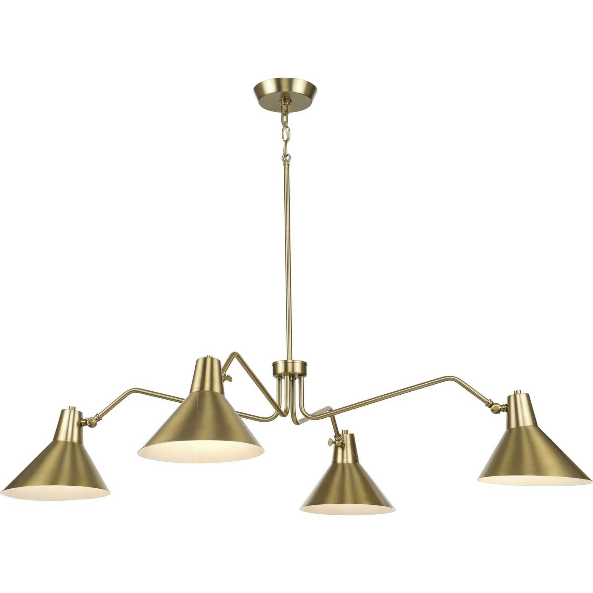 Trimble 4 Light 54.12 inch Brushed Bronze Chandelier Ceiling Light, Design Series