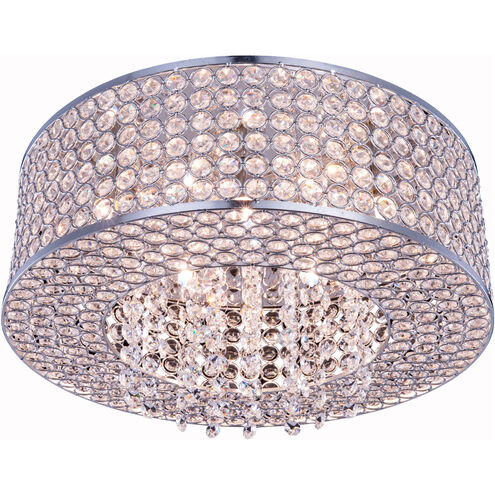 Amelie 6 Light 16 inch Chrome Flush Mount Ceiling Light