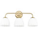 Dorinda Vanity Wall Light in Brushed Champagne Brass