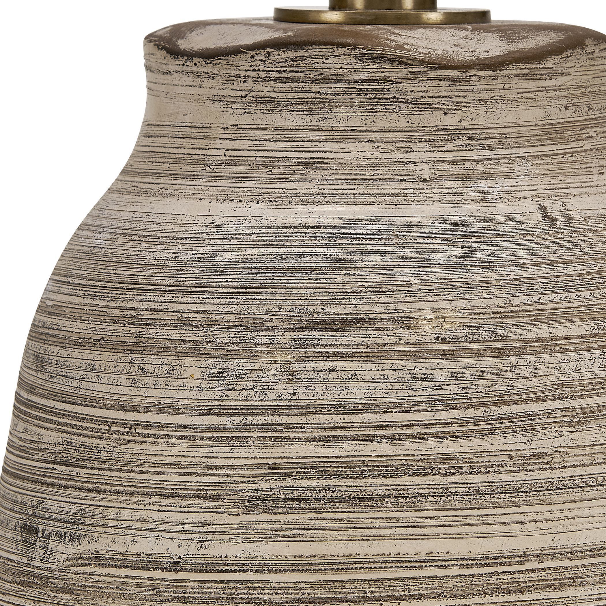 Tonachio 25.25 inch 150 watt Light Gray Wash and Brass Table Lamp Portable Light