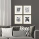 Geometrics Black and White and Neutral Framed Art