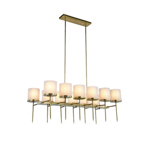 Bradford 12 Light 23 inch Burnished Brass Pendant Ceiling Light, Urban Classic