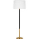 kate spade new york Monroe 61.88 inch 9 watt Burnished Brass with Gloss Black Floor Lamp Portable Light