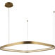 Yukon LED 31.5 inch Vintage Brass Pendant Ceiling Light