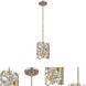 Vitozzi 1 Light 7.25 inch Antique Silver Leaf Pendant Ceiling Light