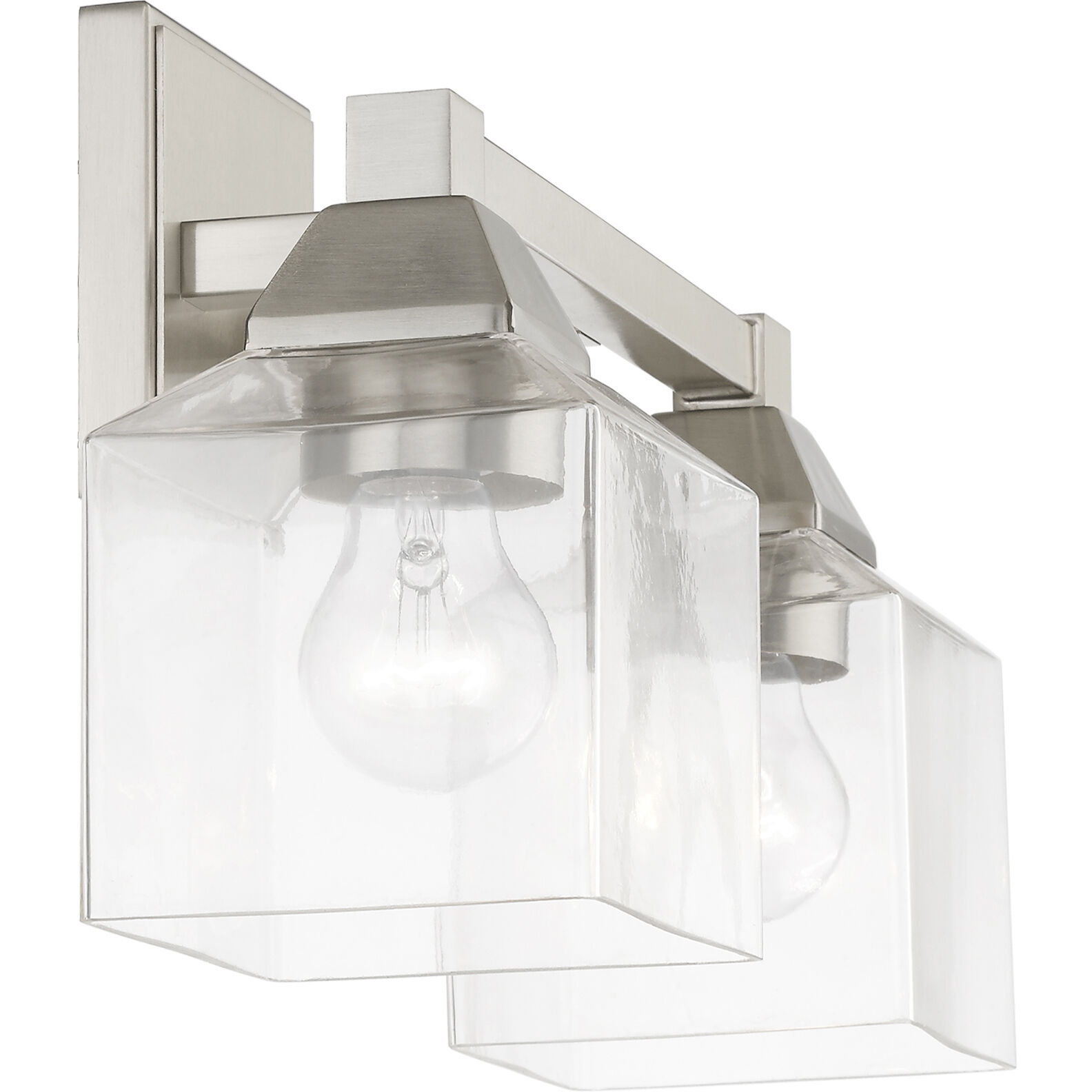 Aragon 2 Light 15 inch Brushed Nickel Vanity Sconce Wall Light