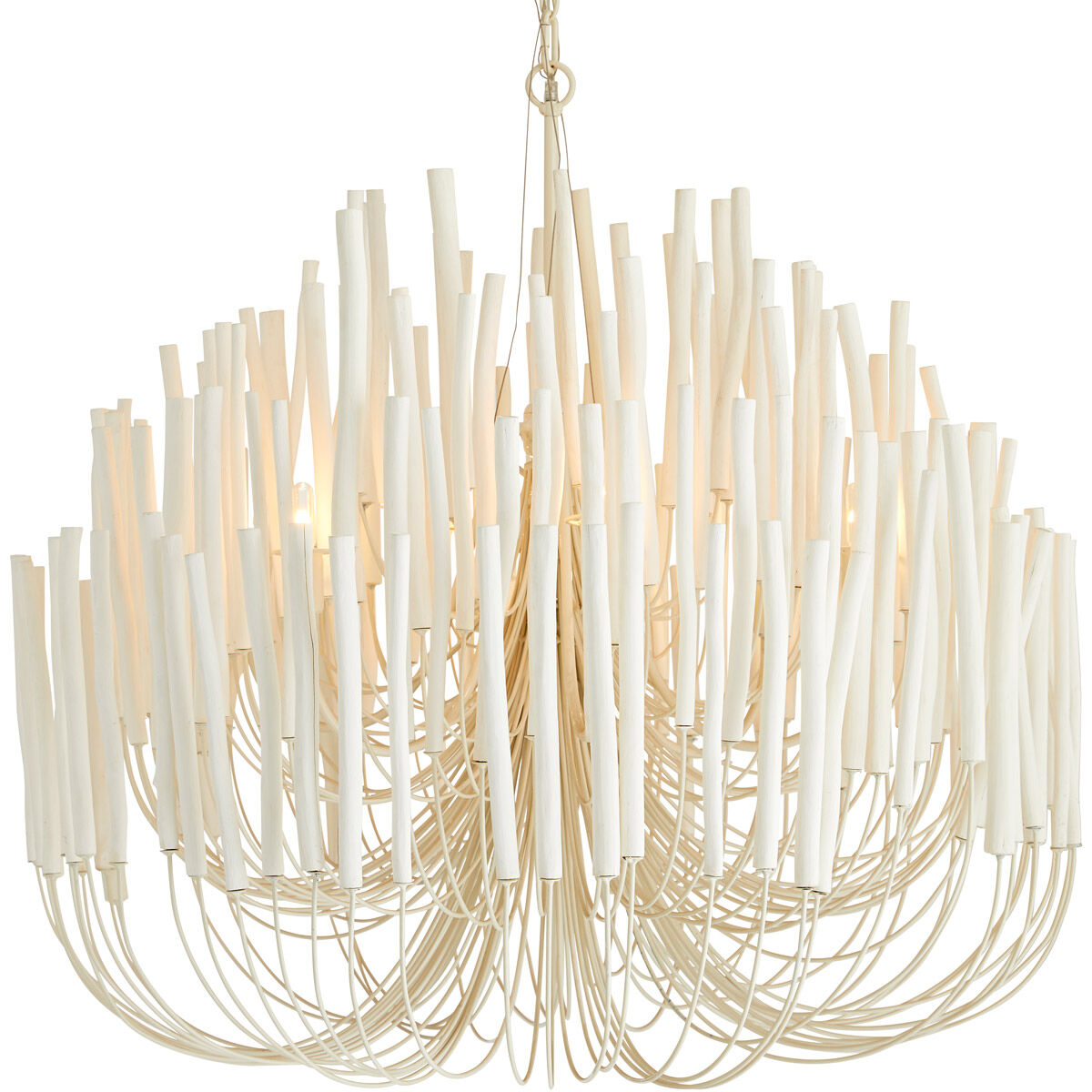 Tilda 6 Light 36 inch White Chandelier Ceiling Light, Large