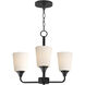 Hudson 3 Light 19.75 inch Black Single-Tier Chandelier Ceiling Light in Satin White