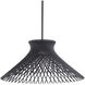 Zenya 1 Light 23.13 inch Black Pendant Ceiling Light
