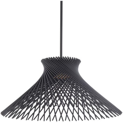 Zenya 1 Light 23.13 inch Black Pendant Ceiling Light