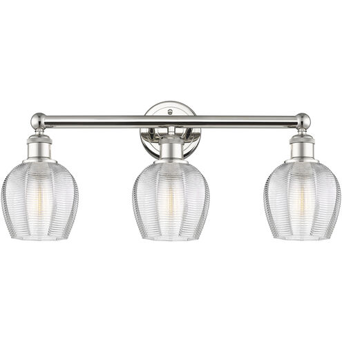 Norfolk 3 Light 23.75 inch Polished Nickel Bath Vanity Light Wall Light in Clear