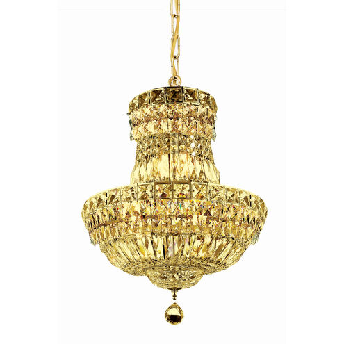 Tranquil 6 Light 14 inch Gold Pendant Ceiling Light in Royal Cut
