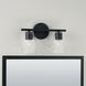 Dena 2 Light 14 inch Matte Black Vanity Light Wall Light