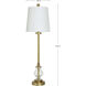 Eli 33.5 inch 60 watt Clear Seeded and Brass Buffet Lamp Portable Light