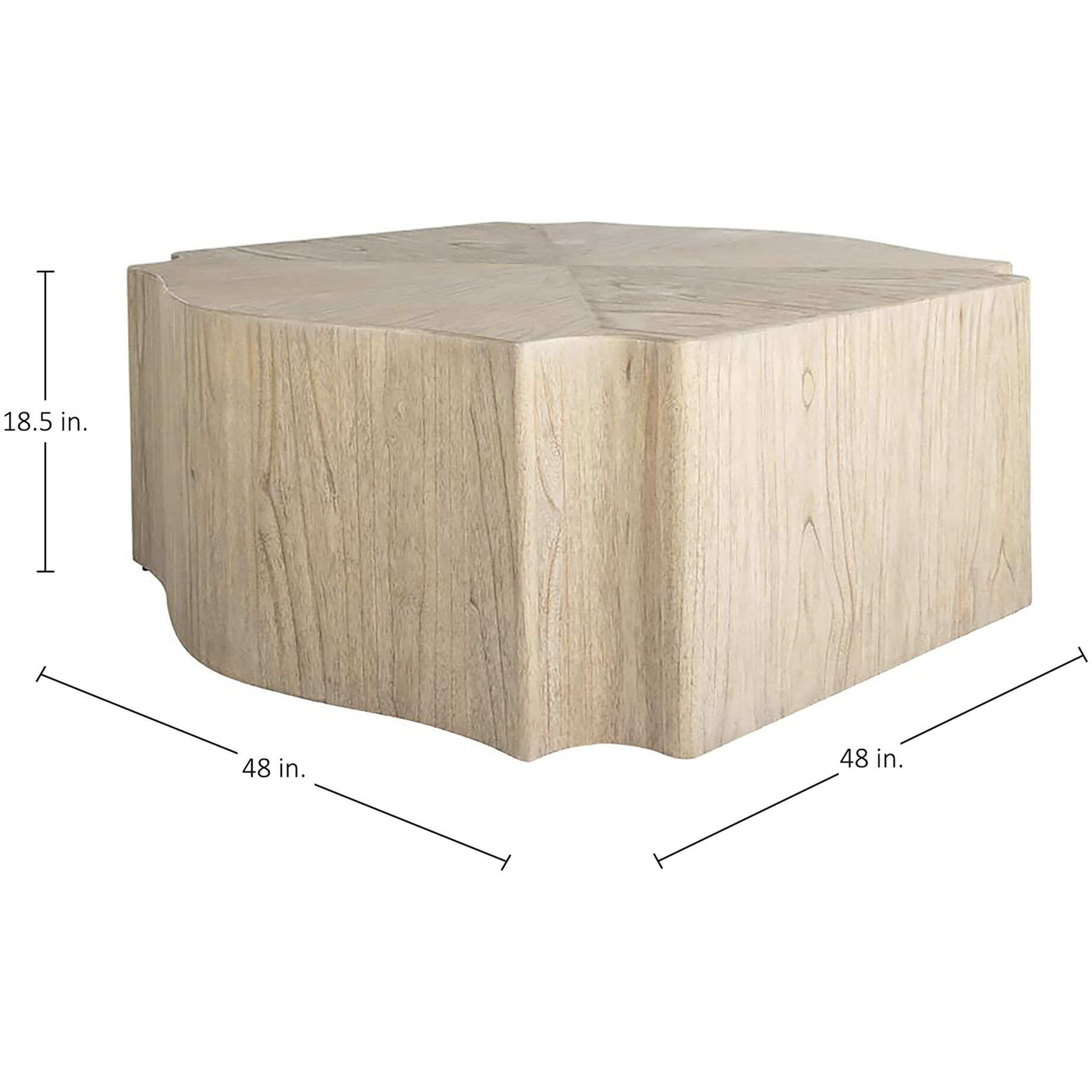 Ziya 48 X 48 inch Light Blonde Coffee Table