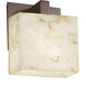 Alabaster Rocks LED 5.5 inch Brushed Nickel ADA Wall Sconce Wall Light in 700 Lm LED, Rectangle
