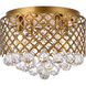 Tully 4 Light 14 inch Brass Flush Mount Ceiling Light