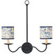 Marble Blue Lace 5 inch Drum Chandelier Shade