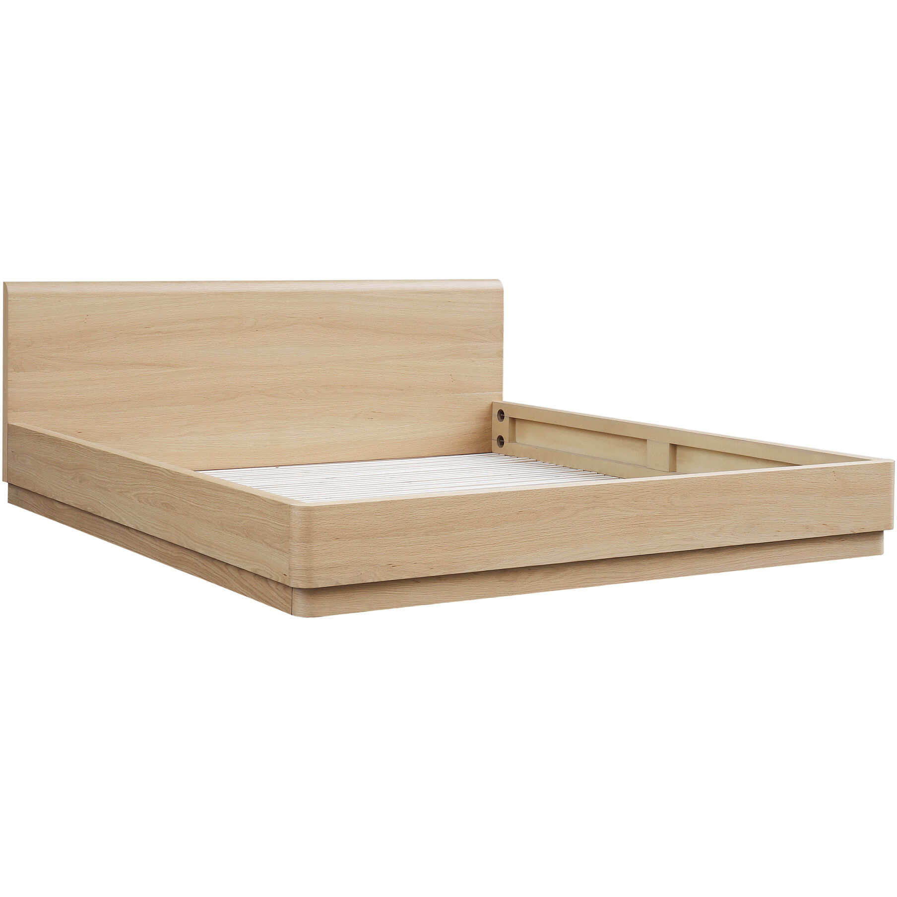 Round Off Brown Bed, Queen