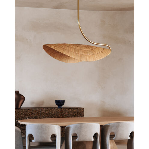 Medea 4 Light 40 inch Gold Leaf Linear Pendant Ceiling Light