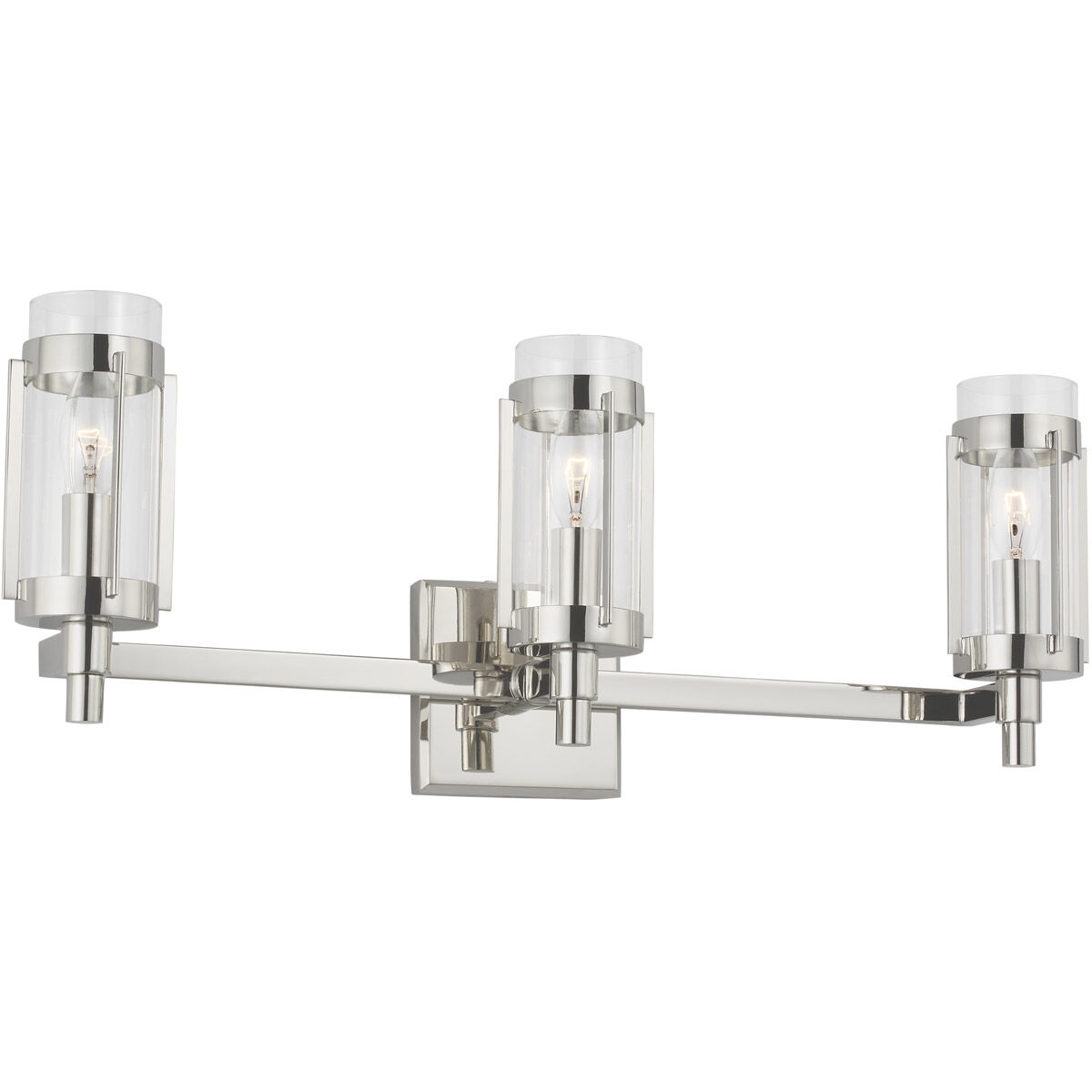 Flynn 3 Light 23 inch Polished Nickel Vanity Light Wall Light 