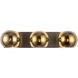 Alora Mood Willow 3 Light 22.63 inch Brushed Gold Bath Vanity Light Wall Light in Copper