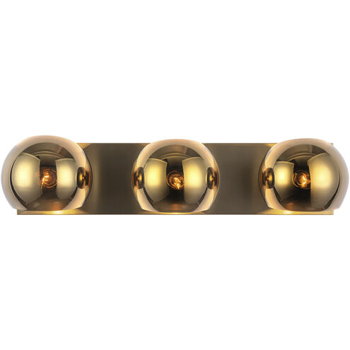 Alora Mood Willow 3 Light 22.63 inch Brushed Gold Bath Vanity Light Wall Light in Copper