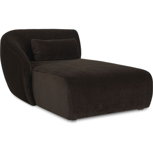 Amelia Dark Brown Chaise, Left
