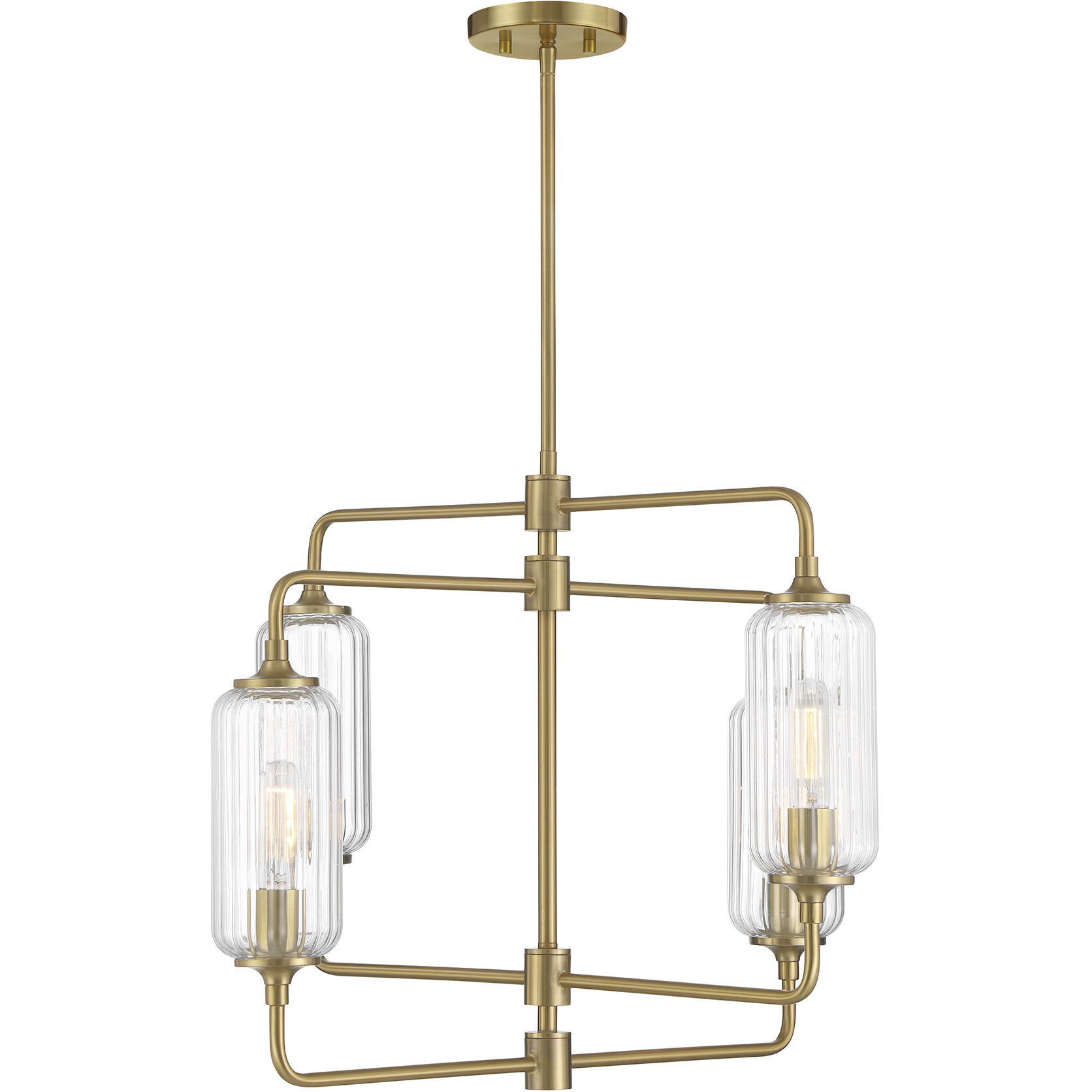 Holton 4 Light 26 inch Warm Brass Chandelier Ceiling Light