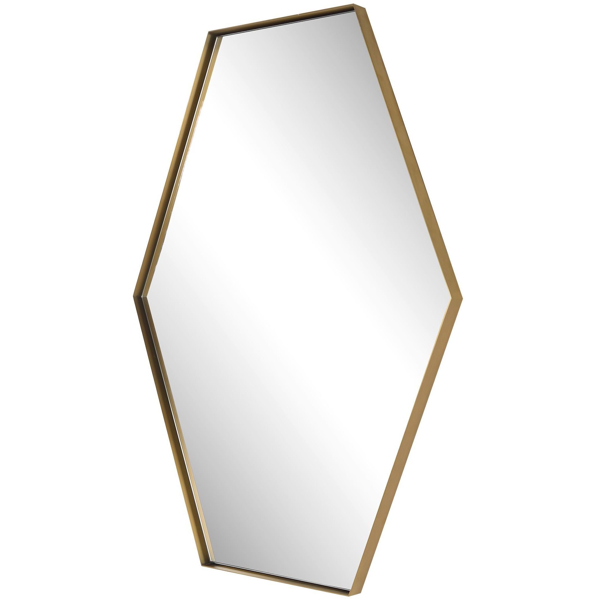 Ankara 34 X 25 inch Plated Brushed Brass Mirror