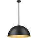 Vega 3 Light 23.75 inch Matte Black Pendant Ceiling Light