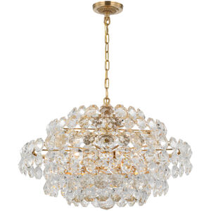 AERIN Sanger 12 Light 29 inch Hand-Rubbed Antique Brass Chandelier Ceiling Light, Small