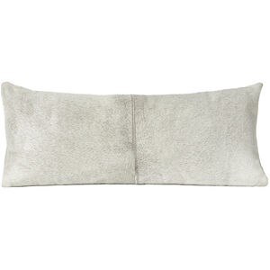 Morgan 31.5 inch Grey Pillow, Rectangle