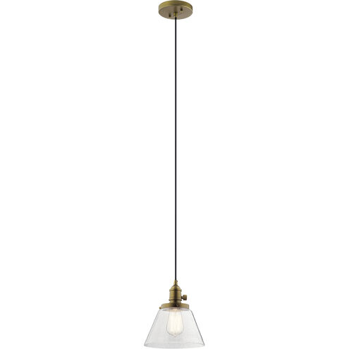 Avery 1 Light 8 inch Natural Brass Mini Pendant Ceiling Light
